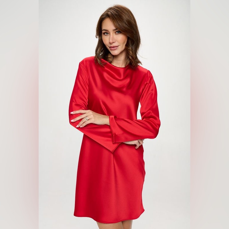 Euc Renee C Red Event Dress Size Large